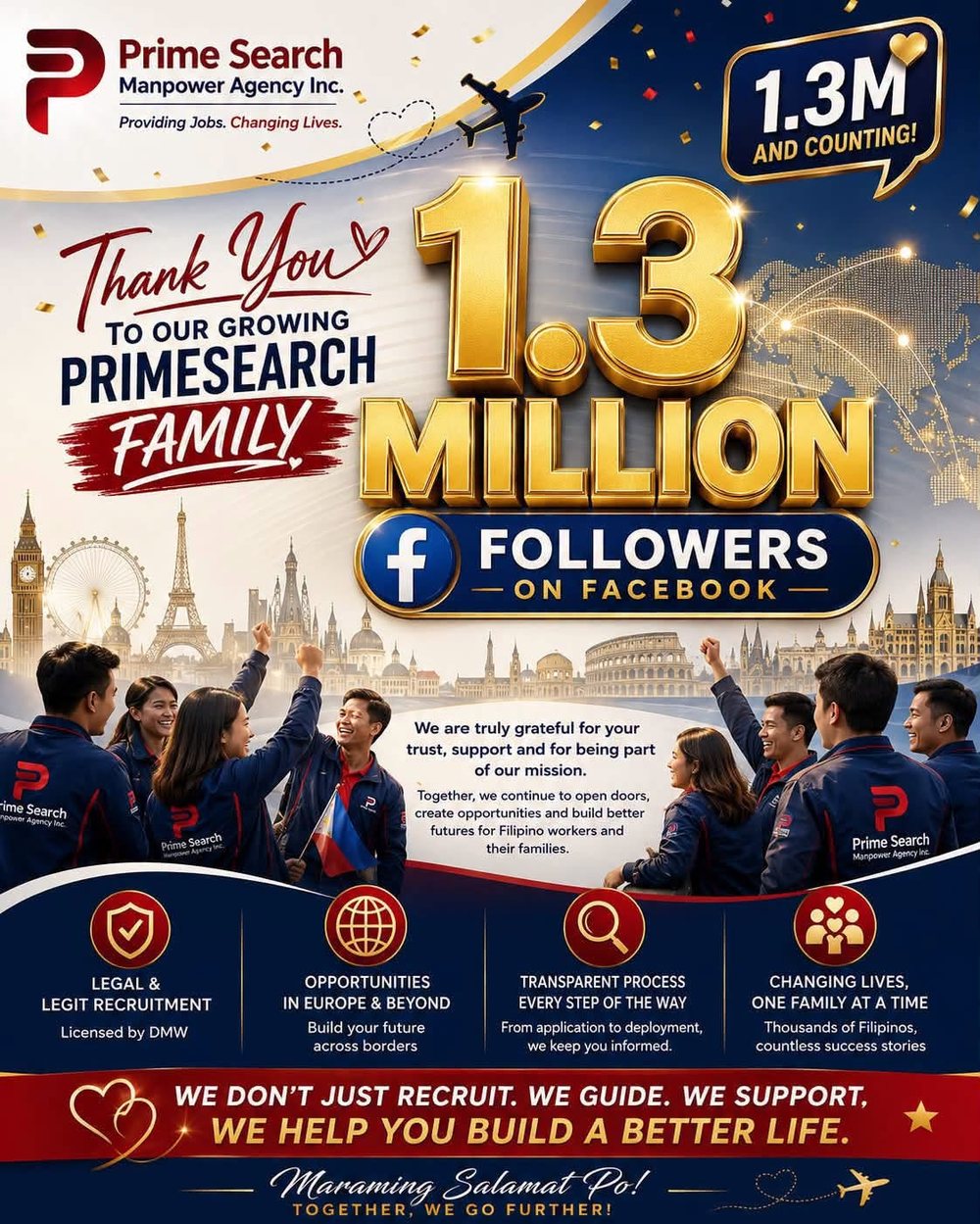 Prime Search celebrates 1.3 million Facebook followers